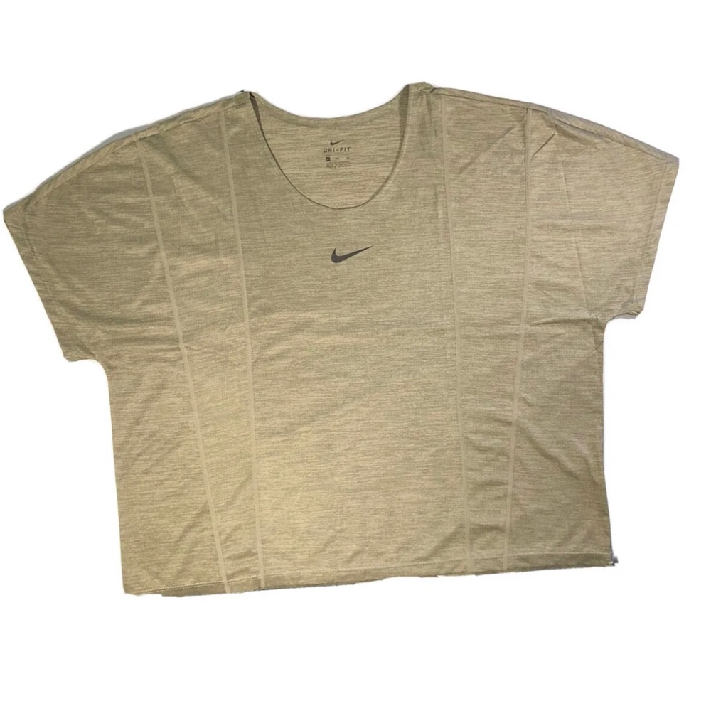 Nike Dri-Fit Shirt Women’s Large Green Athletic Running Jogging dj0915-380